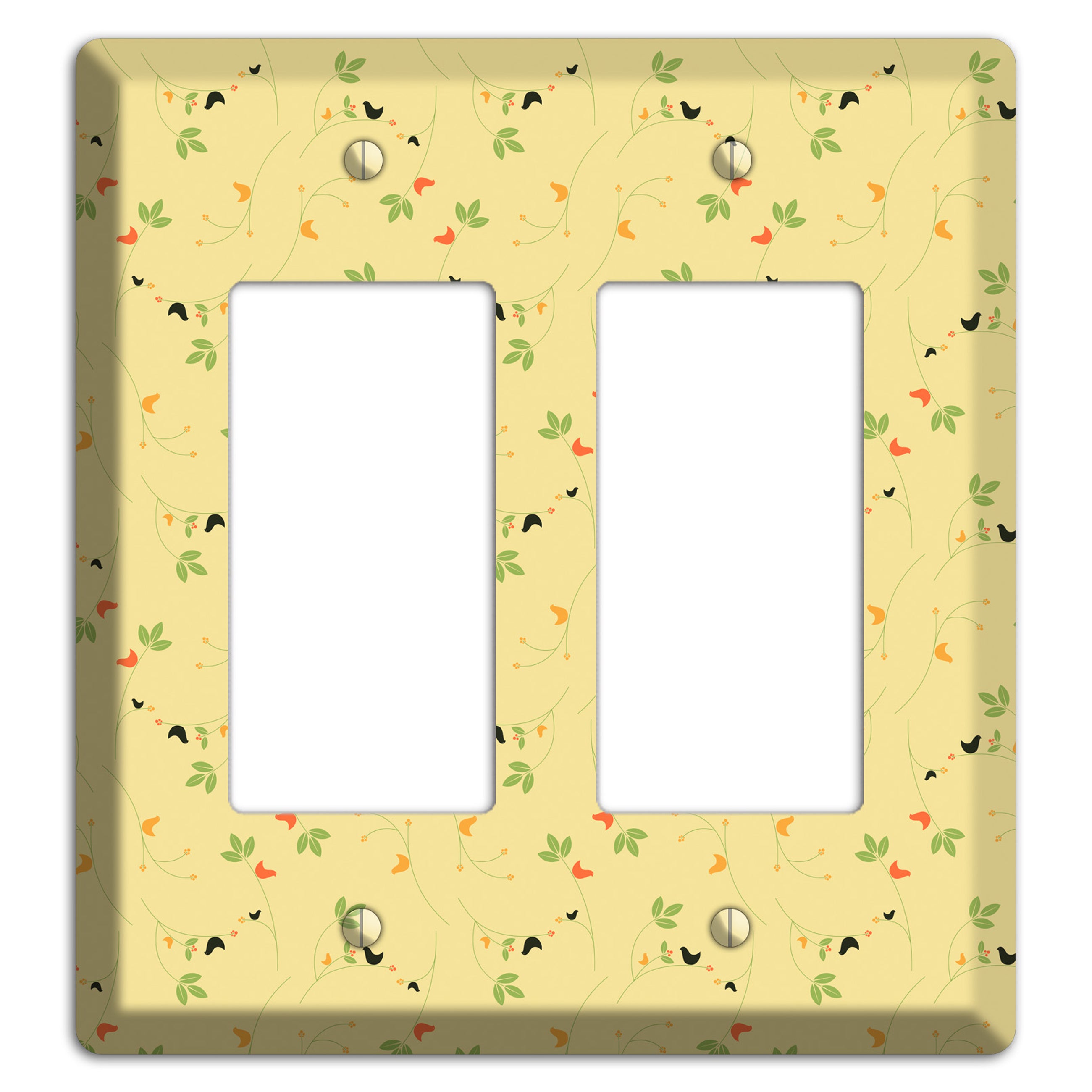 Tiny Yellow Flowers 2 Rocker Wallplate