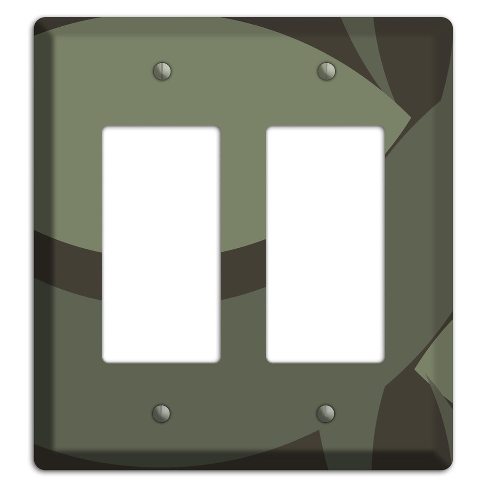 Olive Abstract 2 Rocker Wallplate