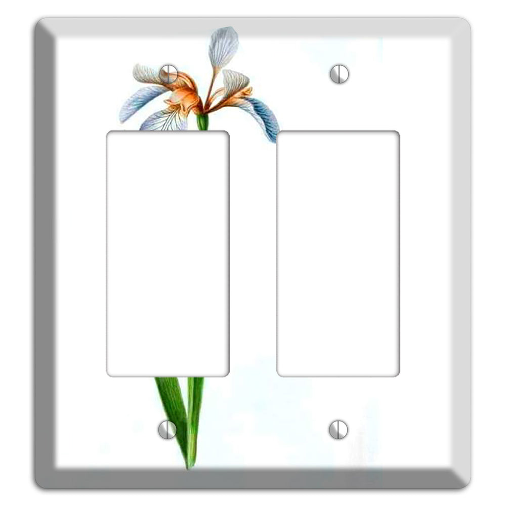 White Iris 2 2 Rocker Wallplate