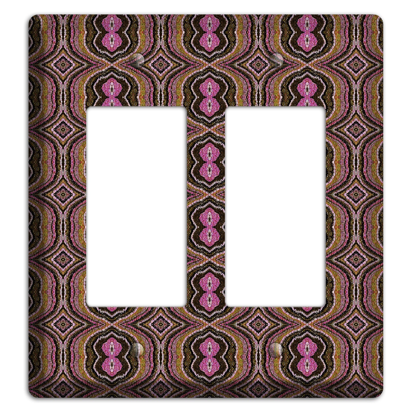 Pink and Brown Tapestry 2 Rocker Wallplate