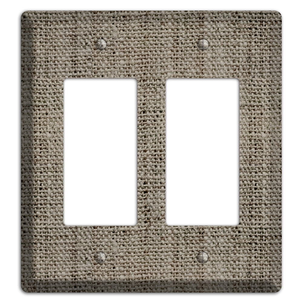 Makara Burlap 2 Rocker Wallplate