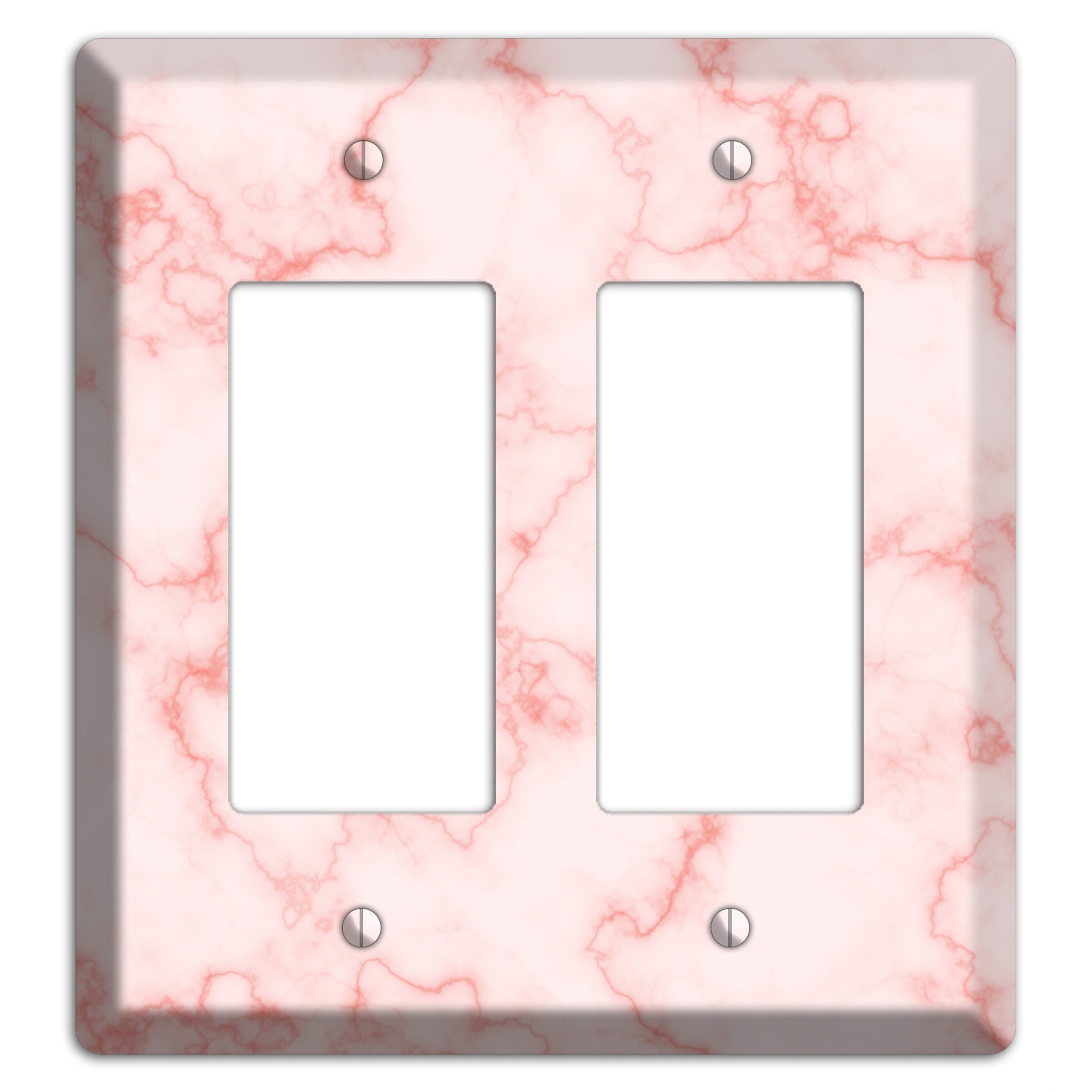 Pink Stained Marble 2 Rocker Wallplate