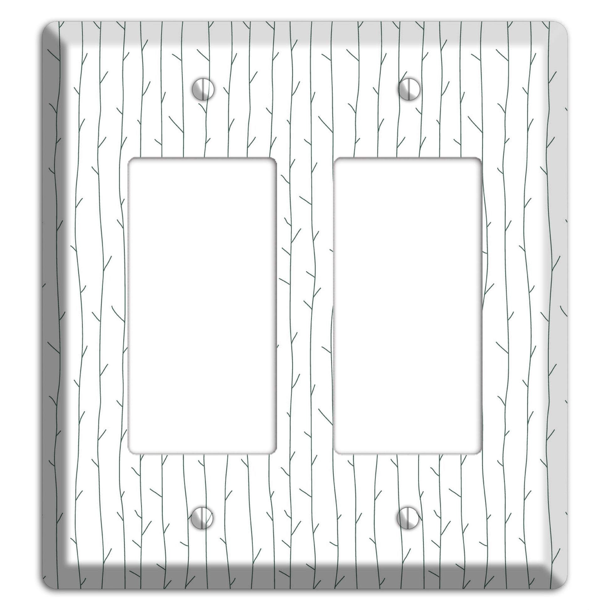 Leaves Style D 2 Rocker Wallplate