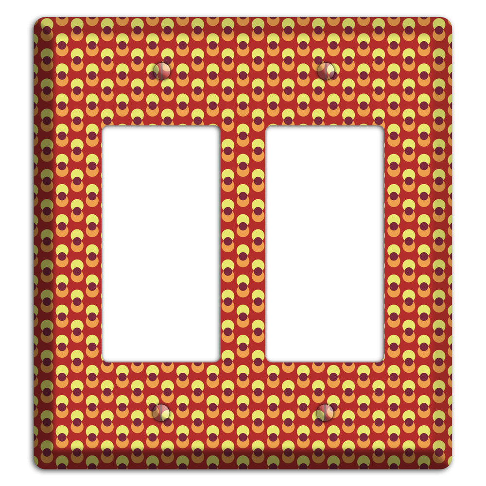 Red Overlain Dots 2 Rocker Wallplate