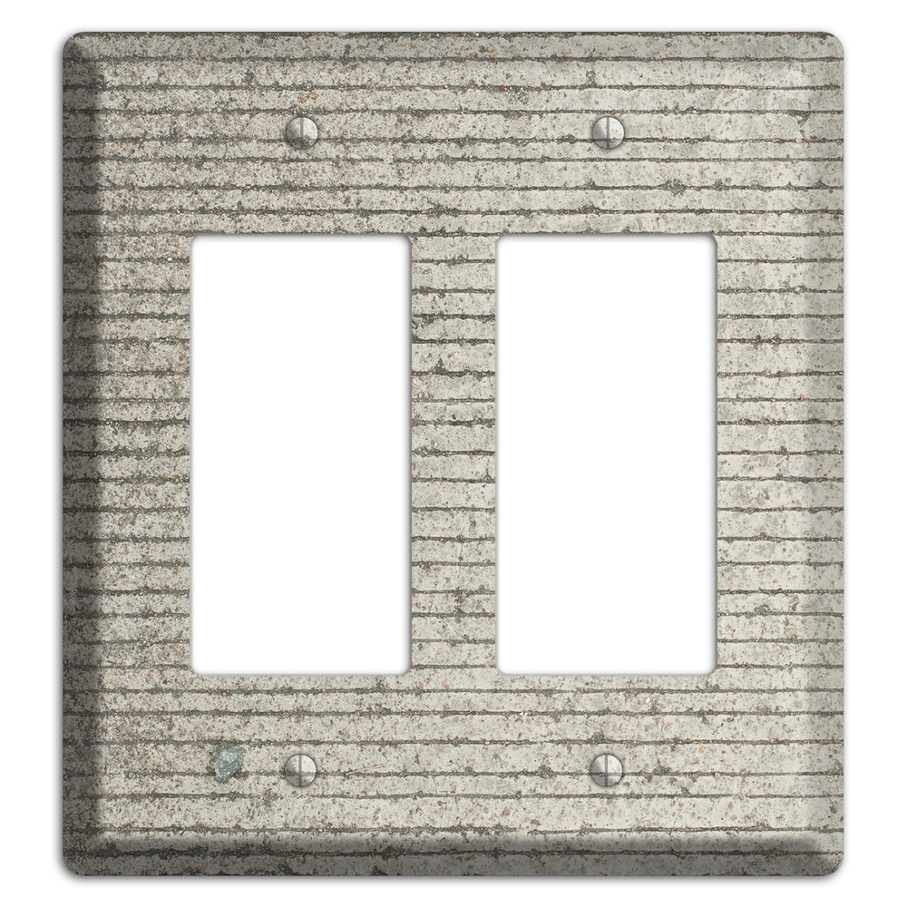 Horizontal Concrete 2 Rocker Wallplate