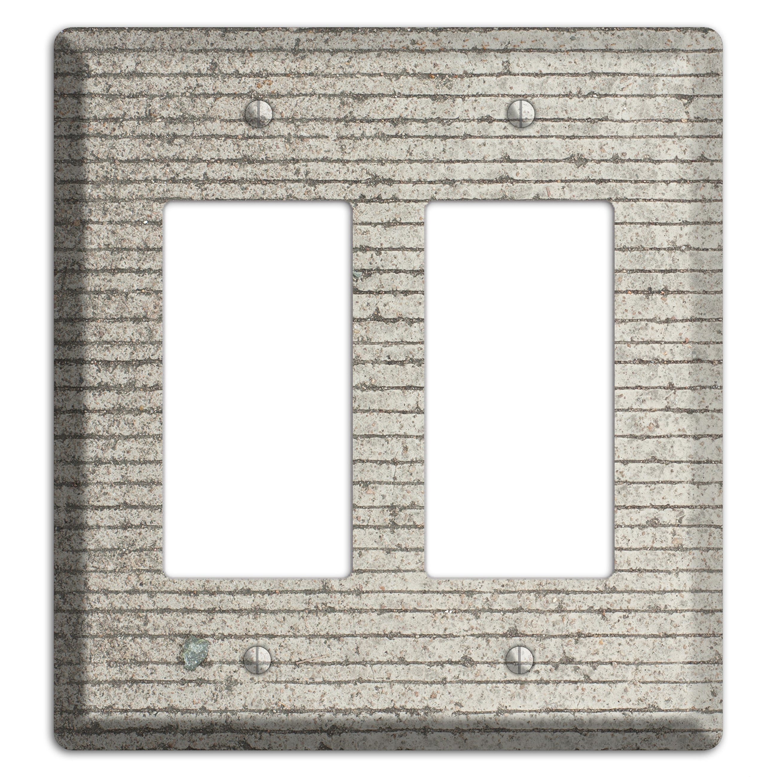 Horizontal Concrete 2 Rocker Wallplate