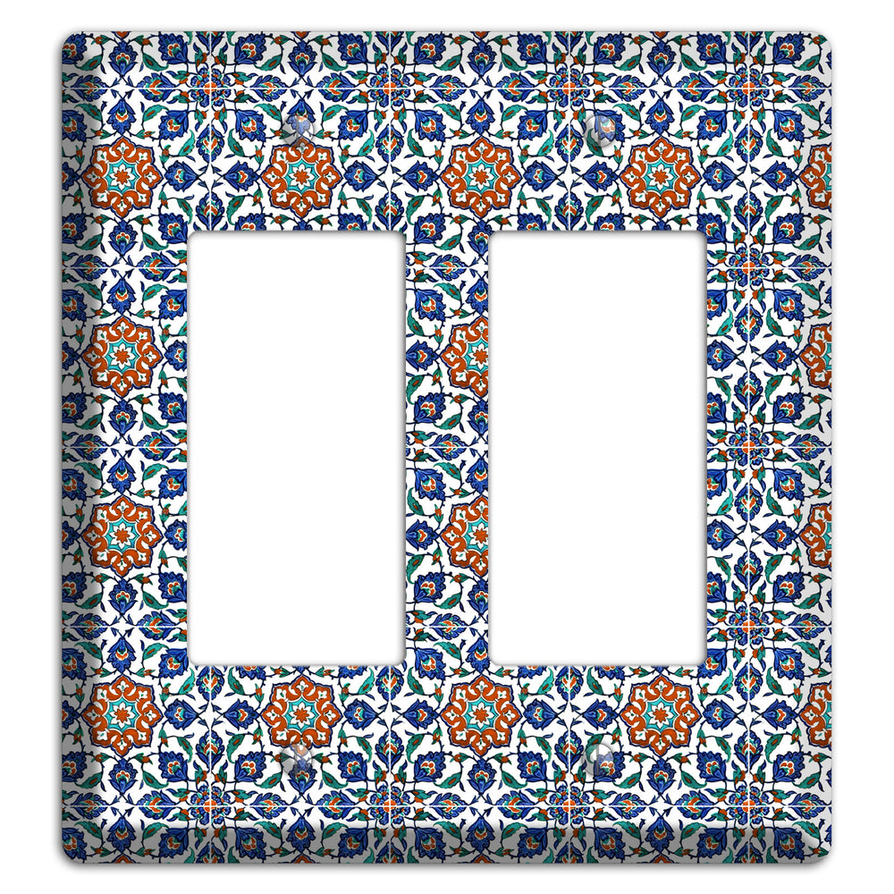 Ornate Floral Tile 2 Rocker Wallplate