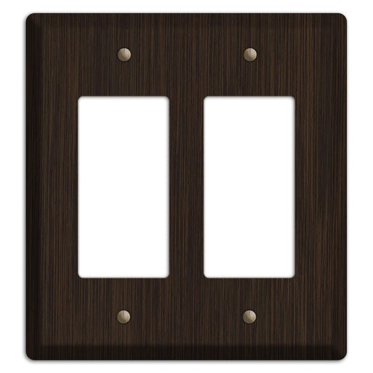 Wenge Wood Double Rocker Cover Plate