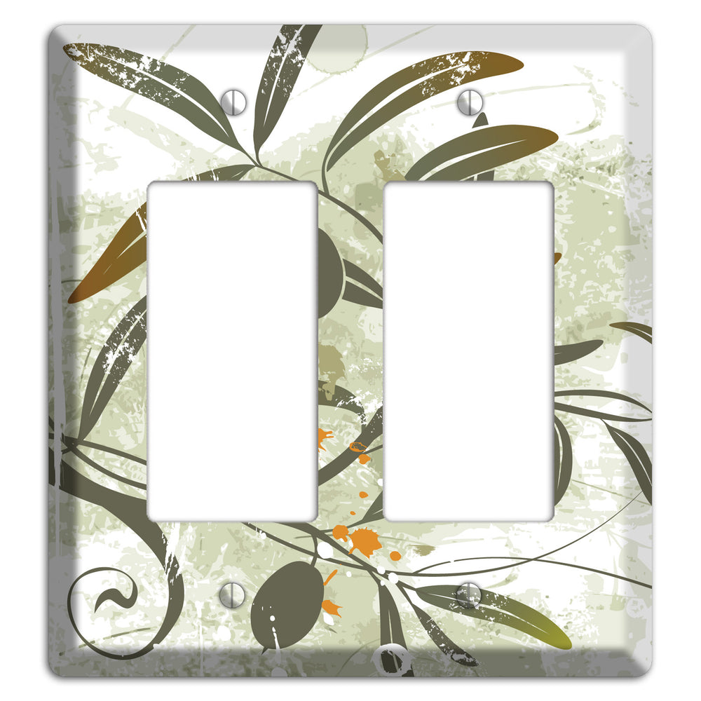Green Olive Foliage 2 Rocker Wallplate
