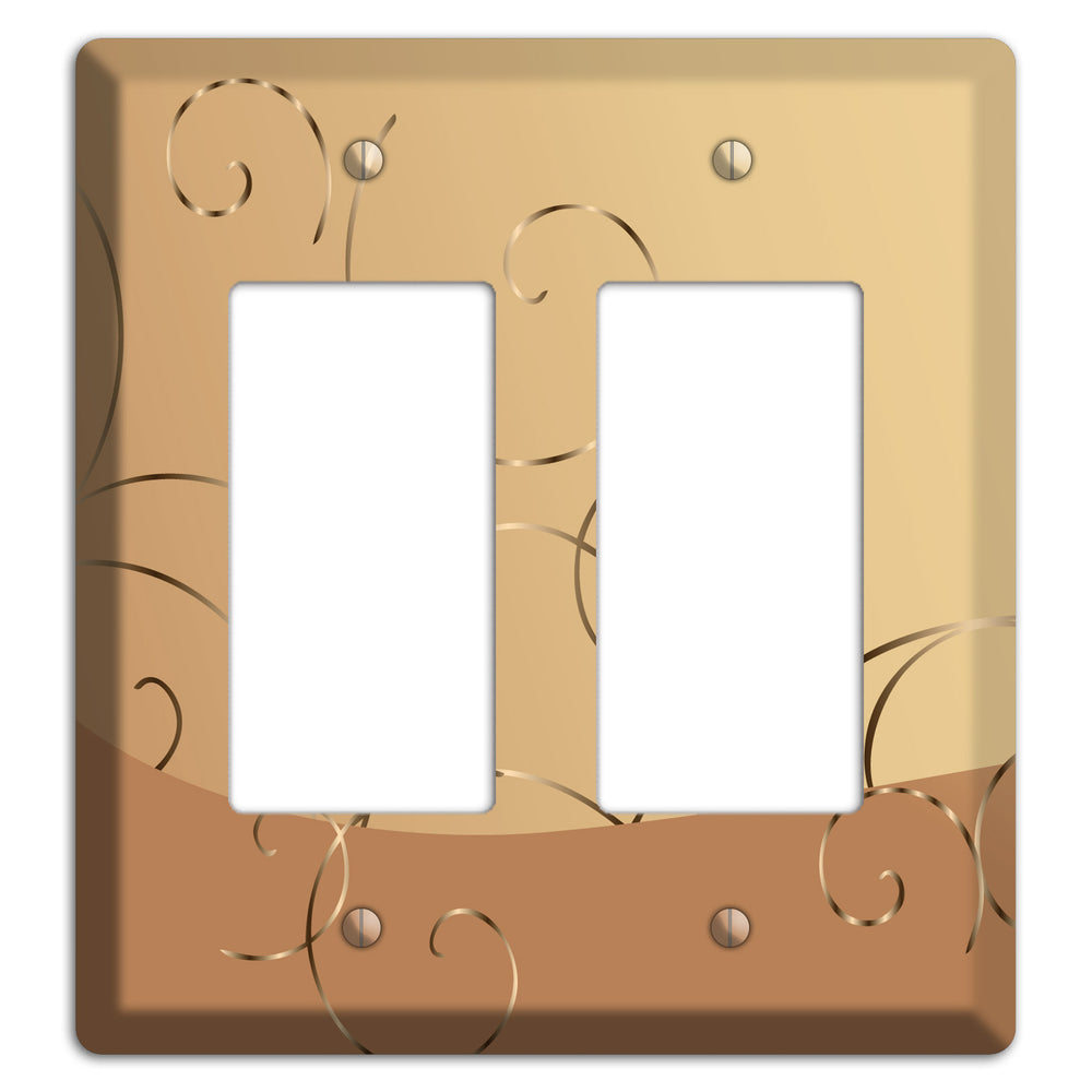 Light Brown and Beige Swirl 2 Rocker Wallplate