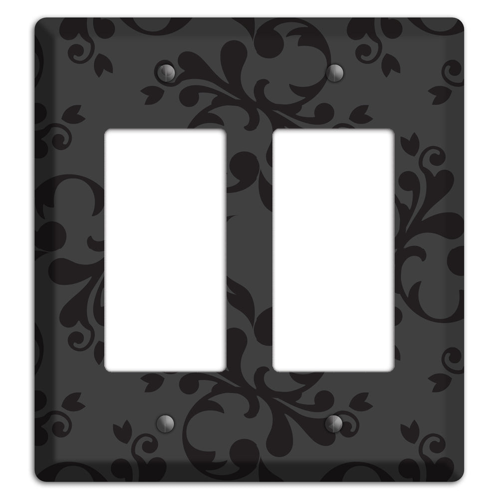 Grey Victorian Toile 2 Rocker Wallplate