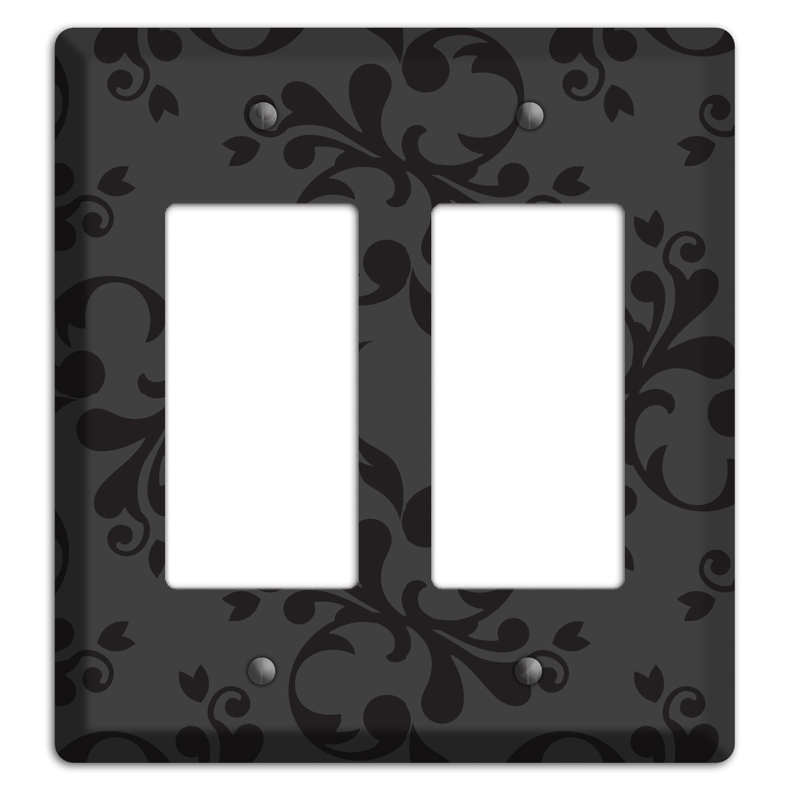 Grey Victorian Toile 2 Rocker Wallplate