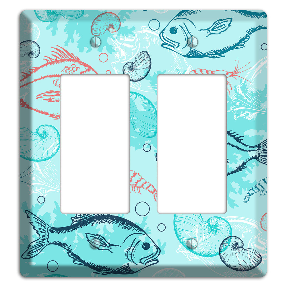 Mixed Sea Life Style 24 2 Rocker Wallplate