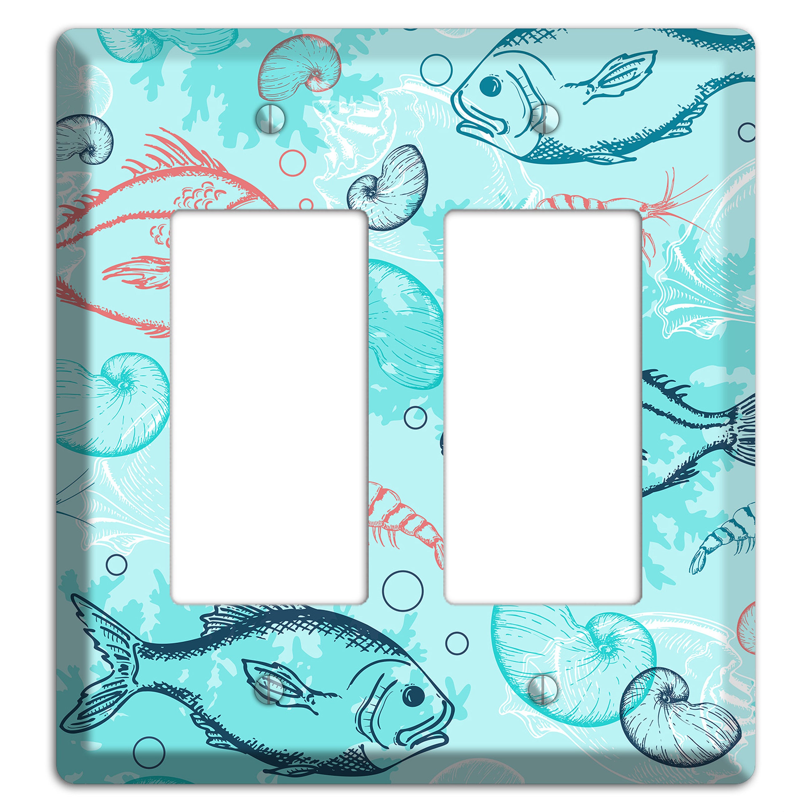 Mixed Sea Life Style 24 2 Rocker Wallplate