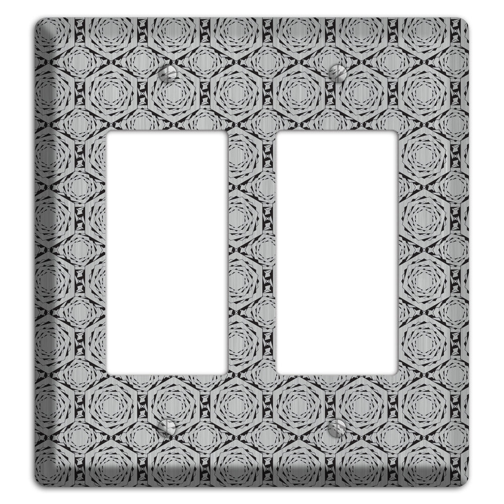 Overly Hexagon Rotation Stainless Steel 2 Rocker Wallplate