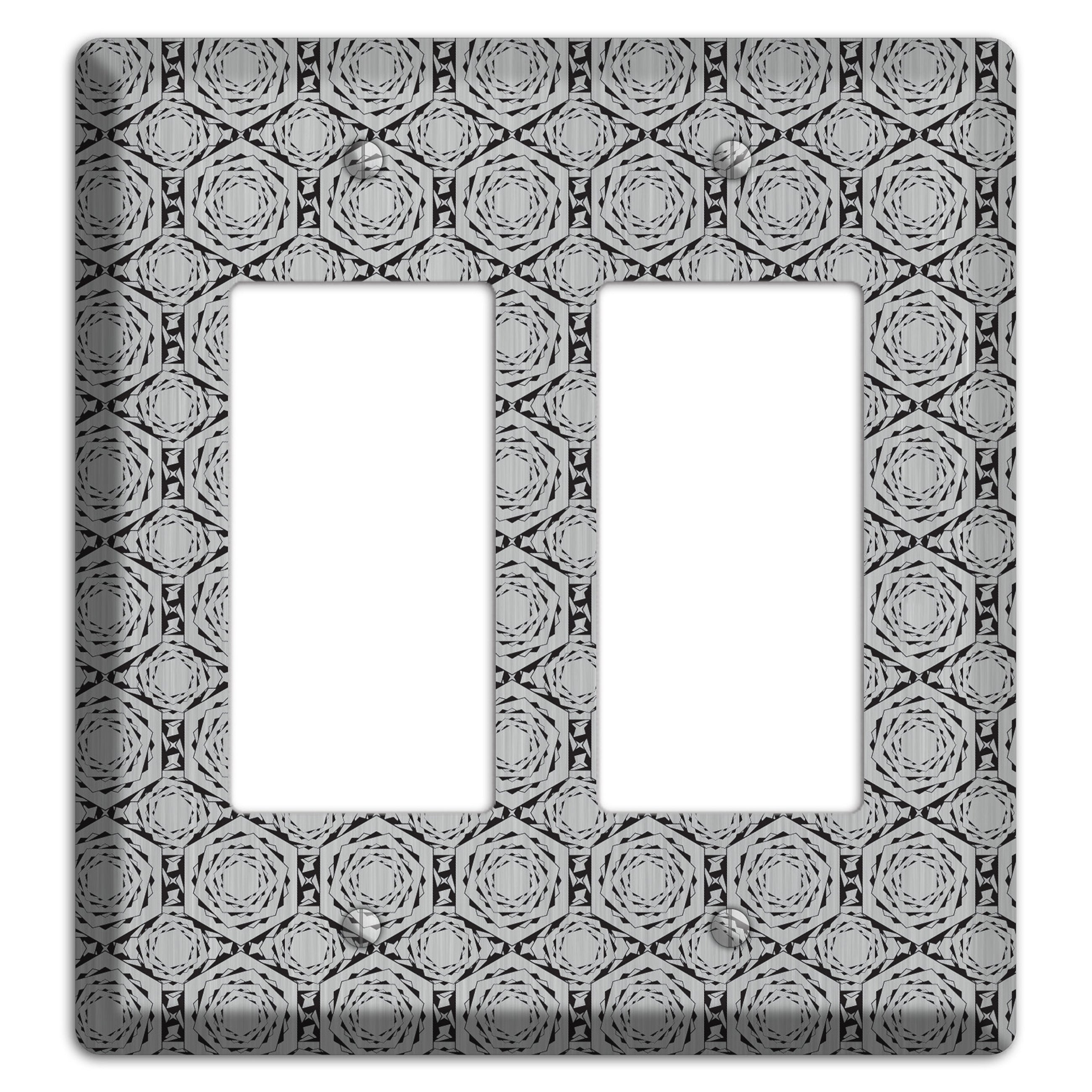 Overly Hexagon Rotation  Stainless 2 Rocker Wallplate