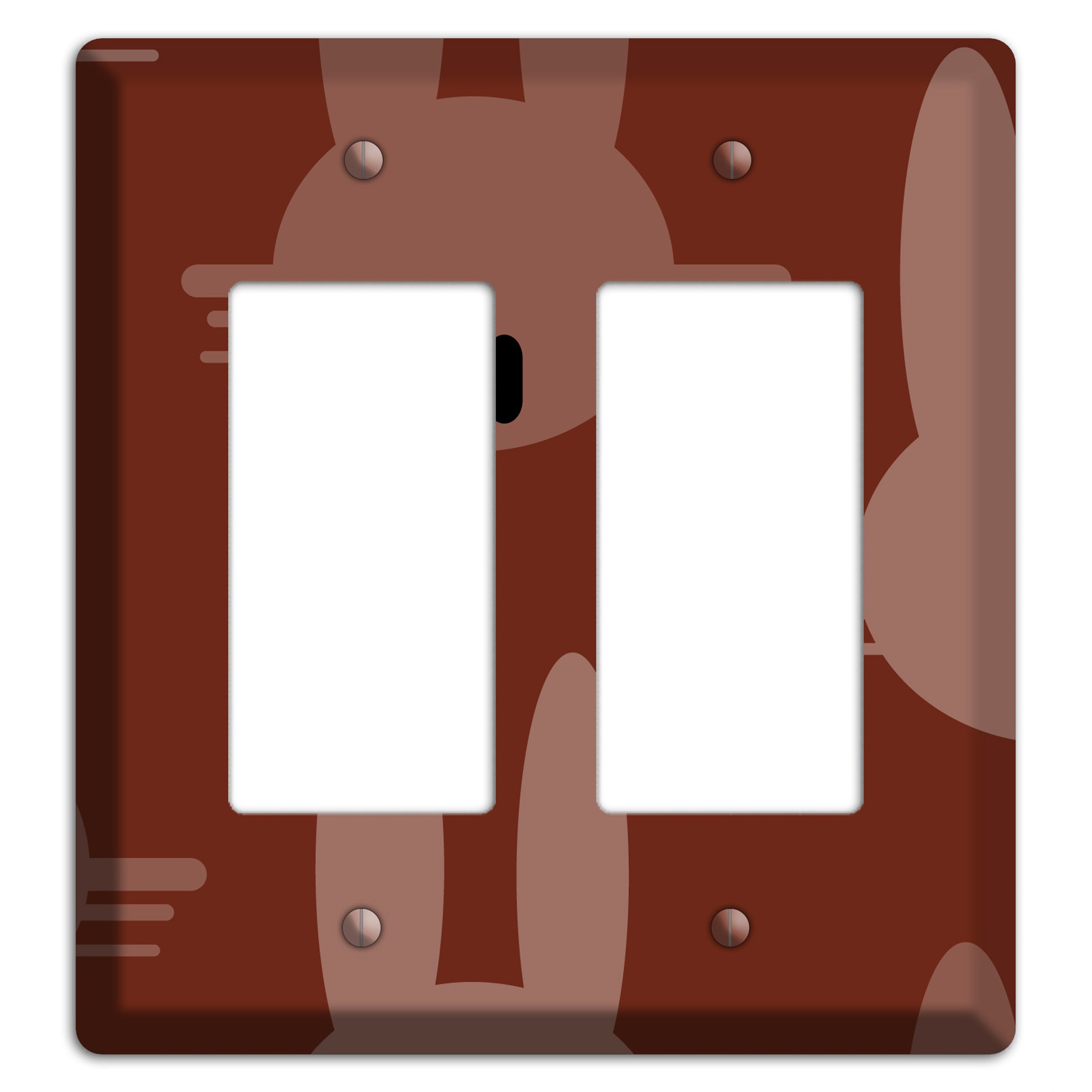 Maroon Bunny 2 Rocker Wallplate
