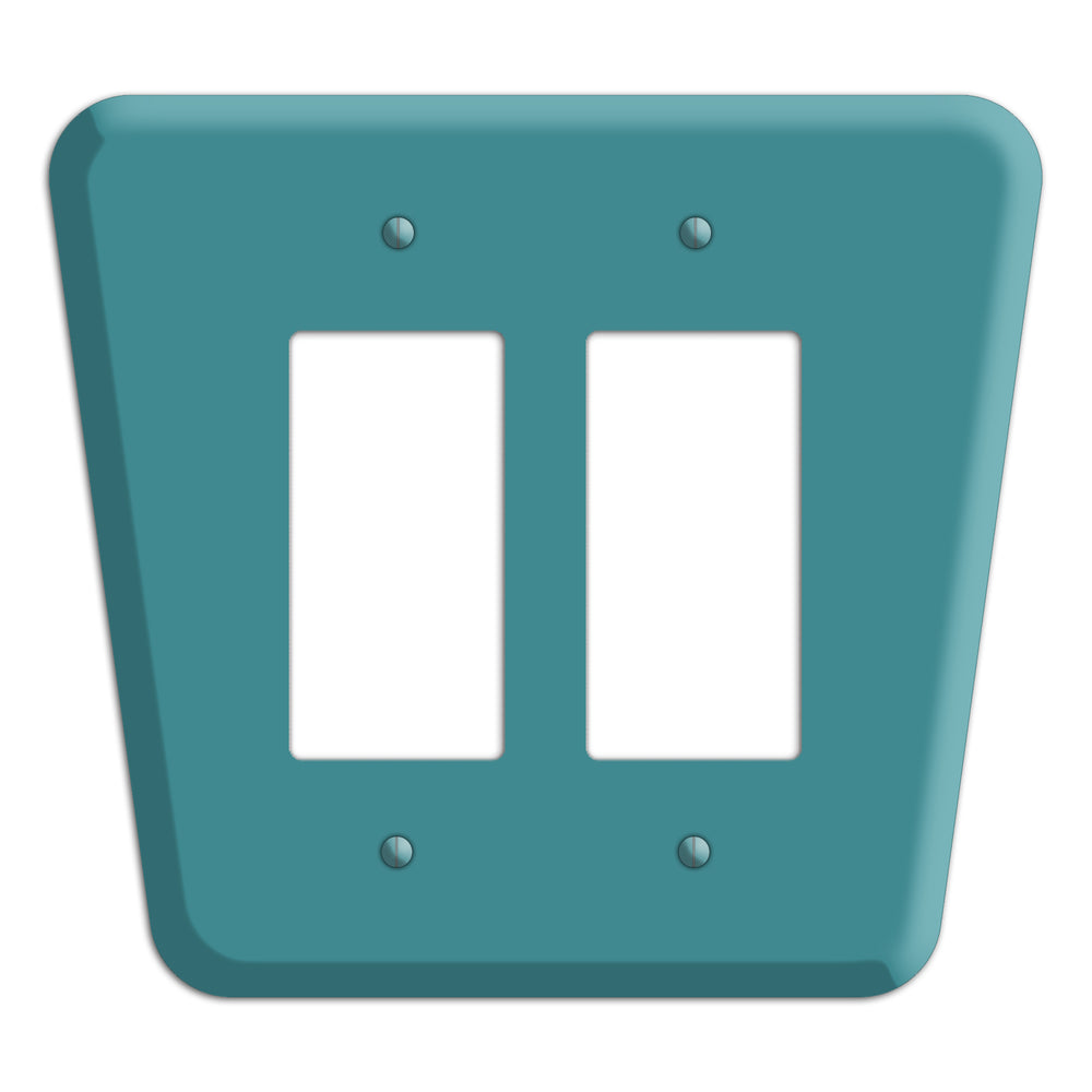 Turqouise Mid-Century 2 Rocker Wallplate
