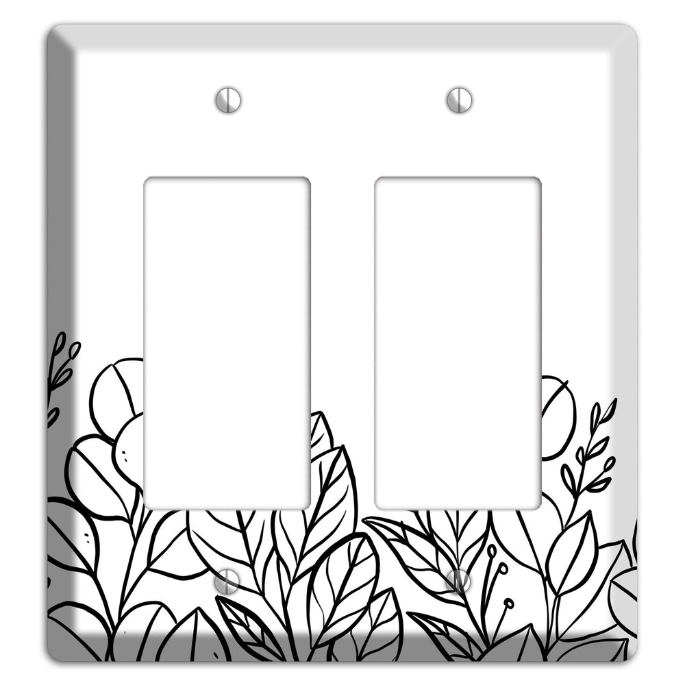 Hand-Drawn Floral 15 2 Rocker Wallplate