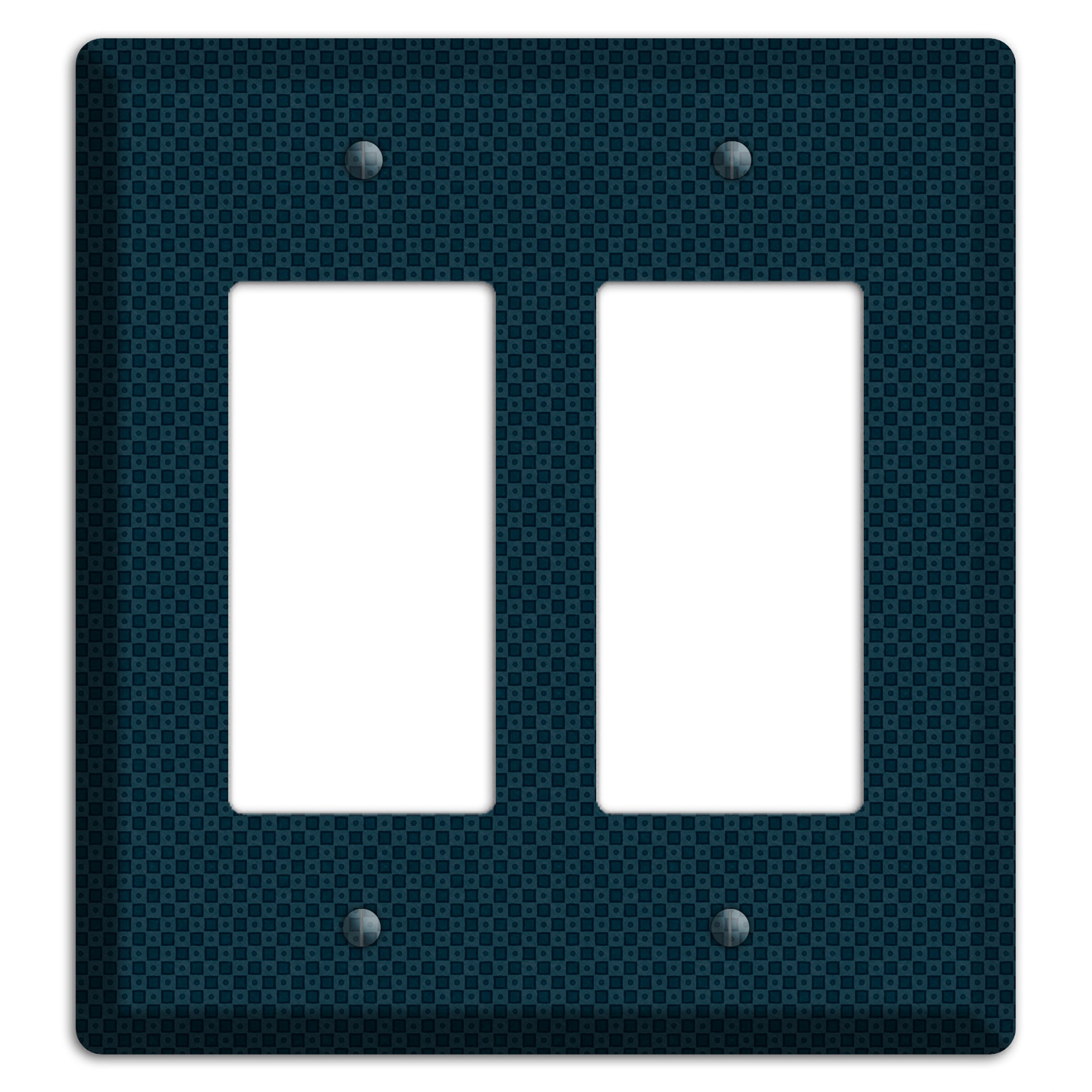 Navy Dots and Check 2 Rocker Wallplate