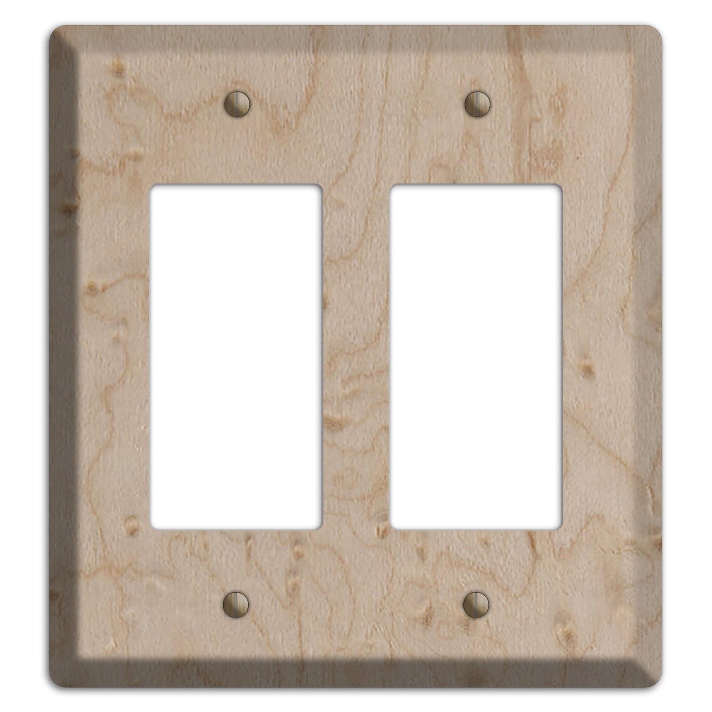 Birdseye Maple Wood Double Rocker Cover Plate