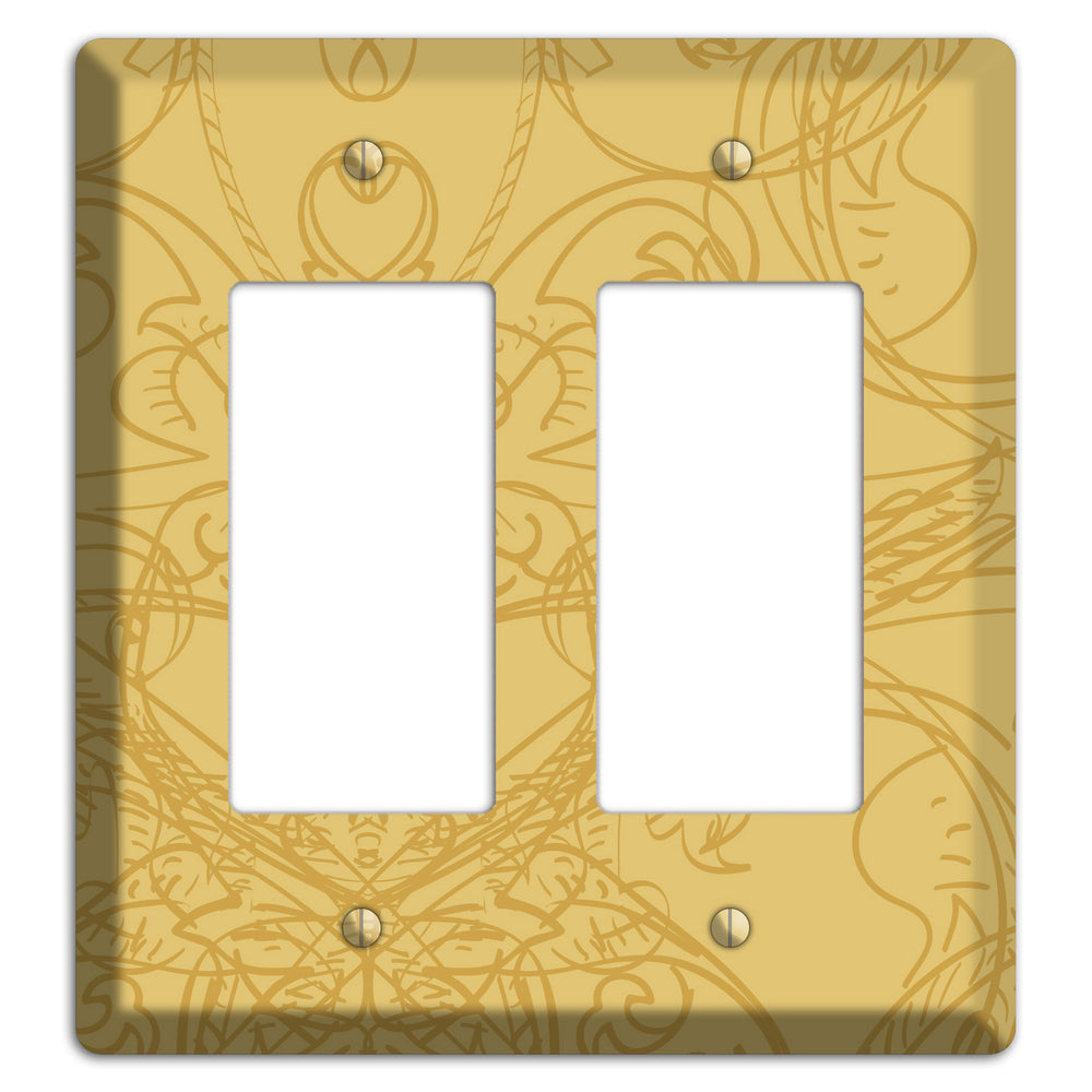 Beige Deco Sketch 2 Rocker Wallplate