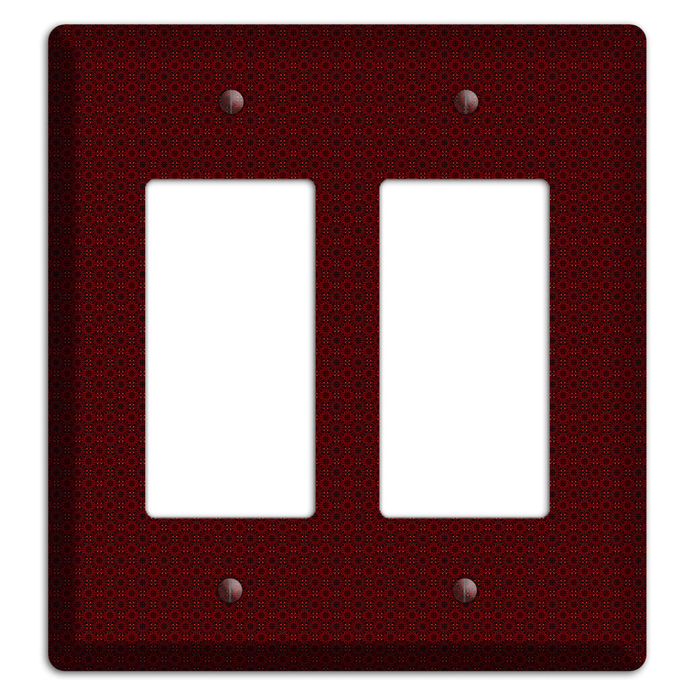 Maroon Tiny Checkered Foulard 2 Rocker Wallplate