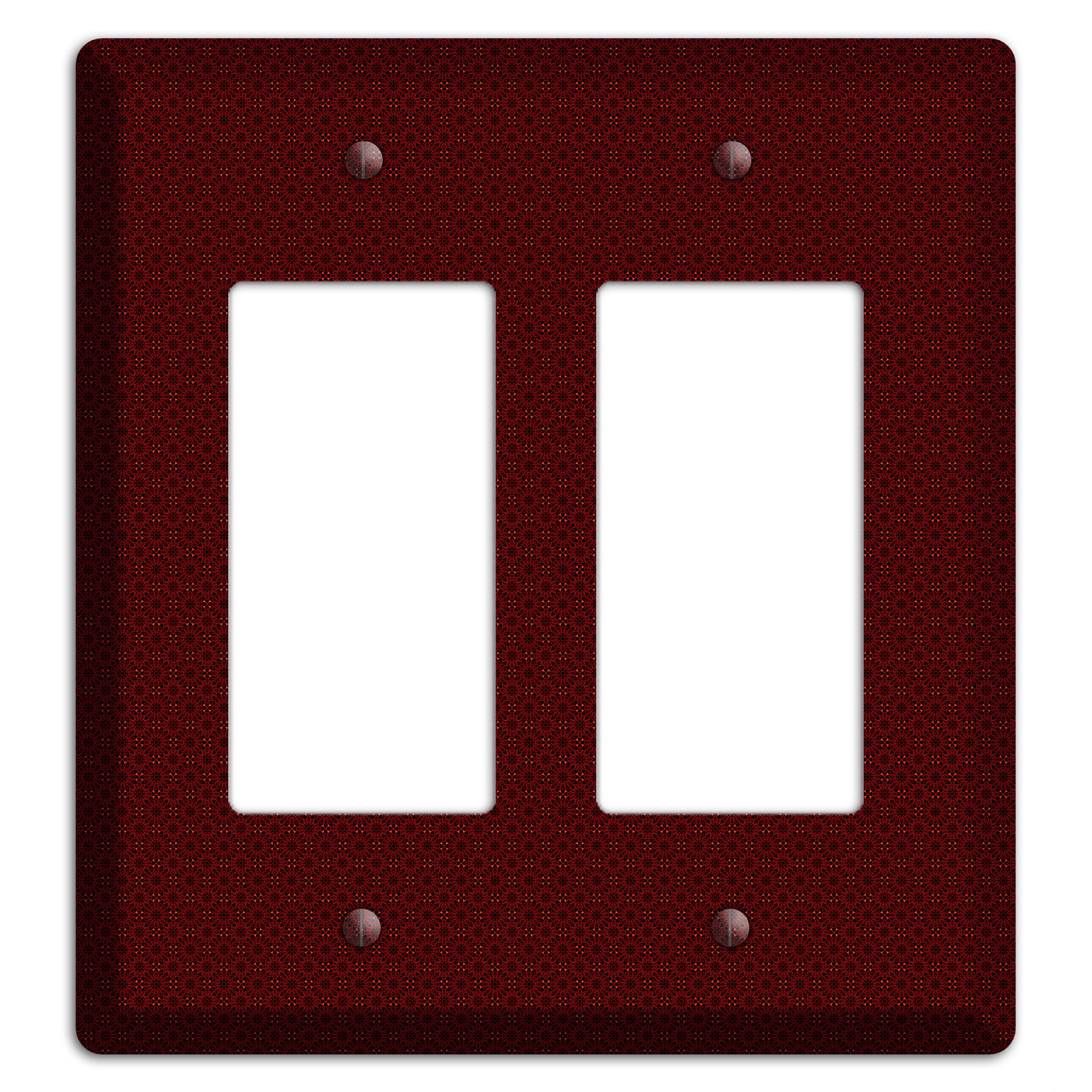 Maroon Tiny Checkered Foulard 2 Rocker Wallplate