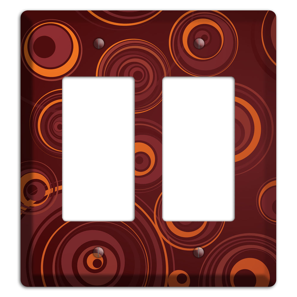 Brown Circles 2 Rocker Wallplate