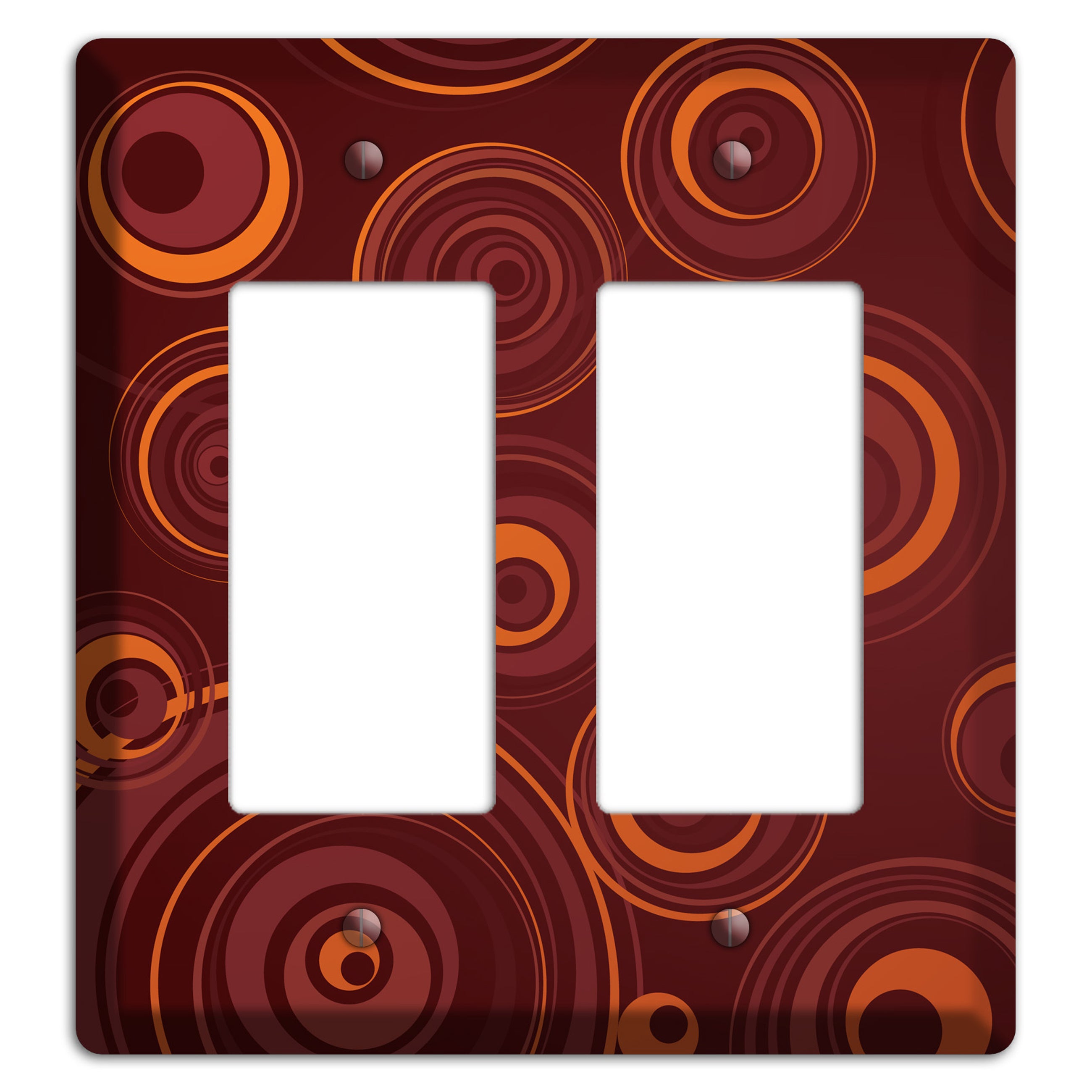 Brown Circles 2 Rocker Wallplate