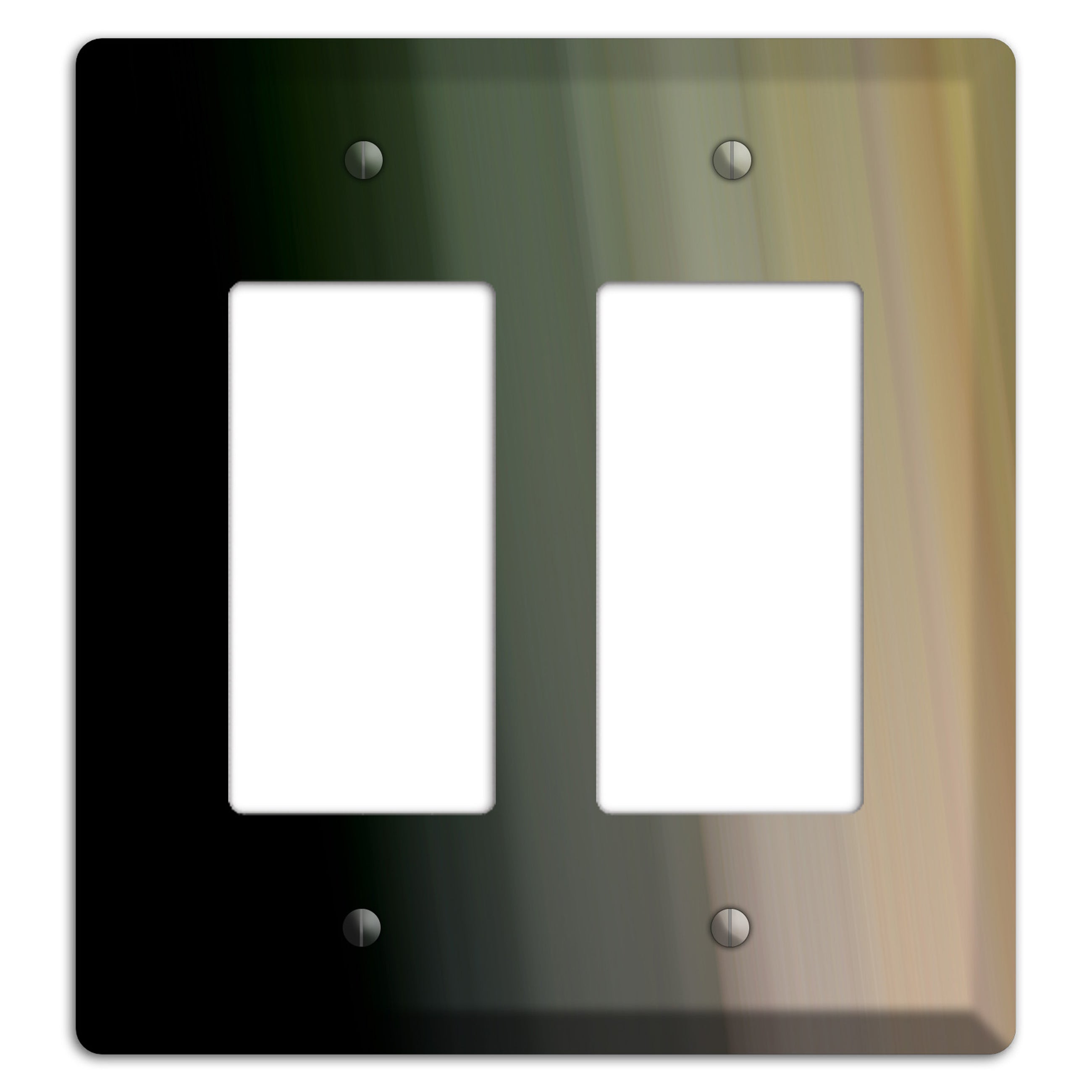 Black and Olive Ray of Light 2 Rocker Wallplate