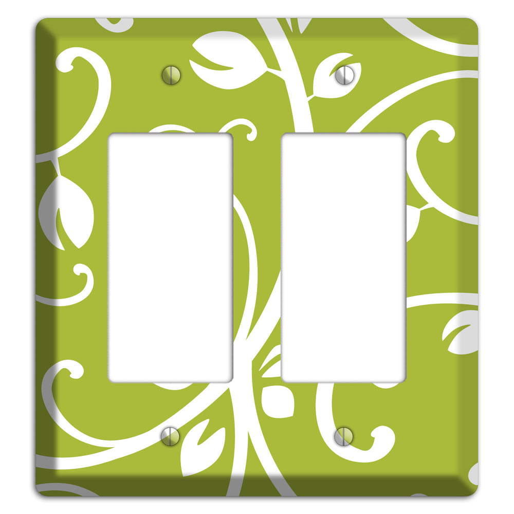 Green Bud Sprig 2 Rocker Wallplate