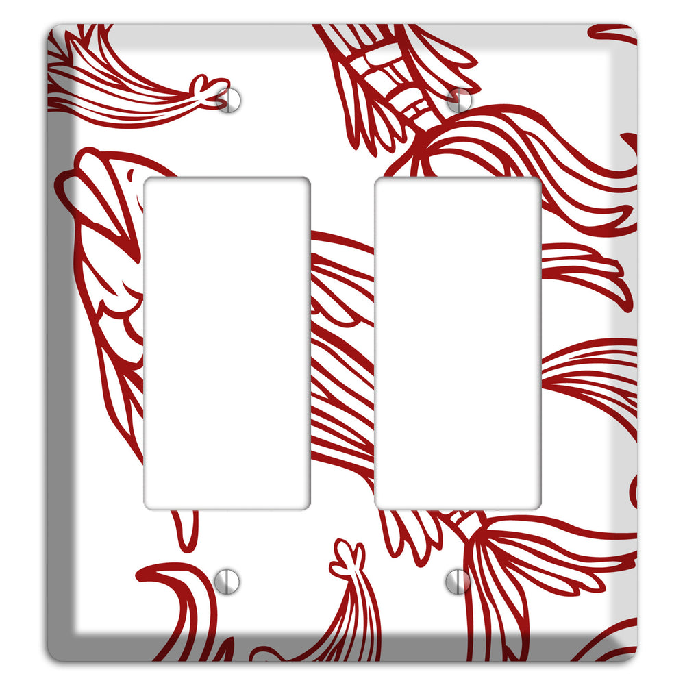 Red and White Koi 2 Rocker Wallplate