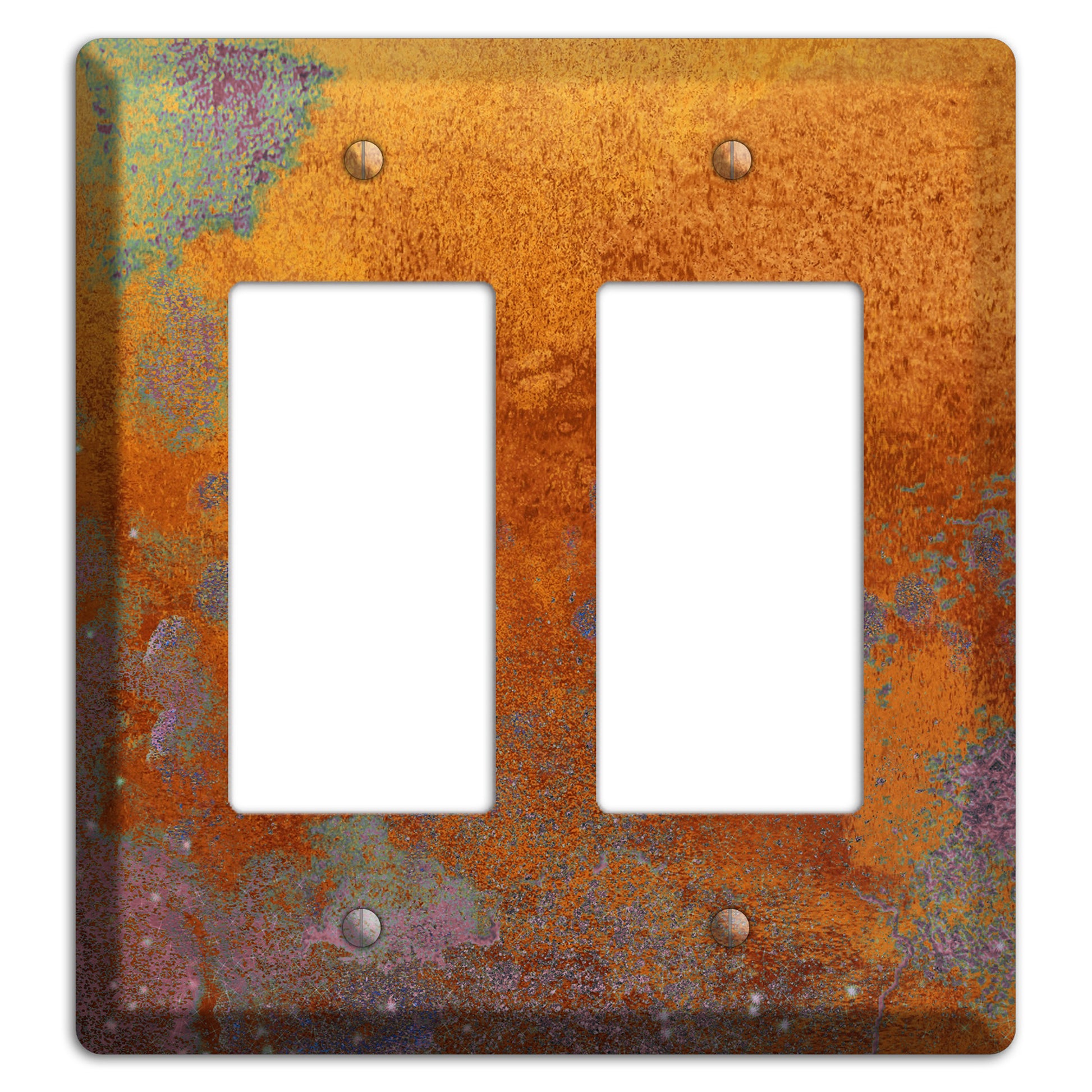 Antique Copper with Purple 2 Rocker Wallplate