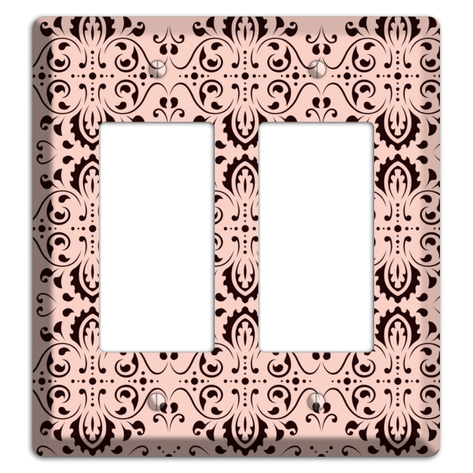Coral Tapestry Cartouche 2 Rocker Wallplate
