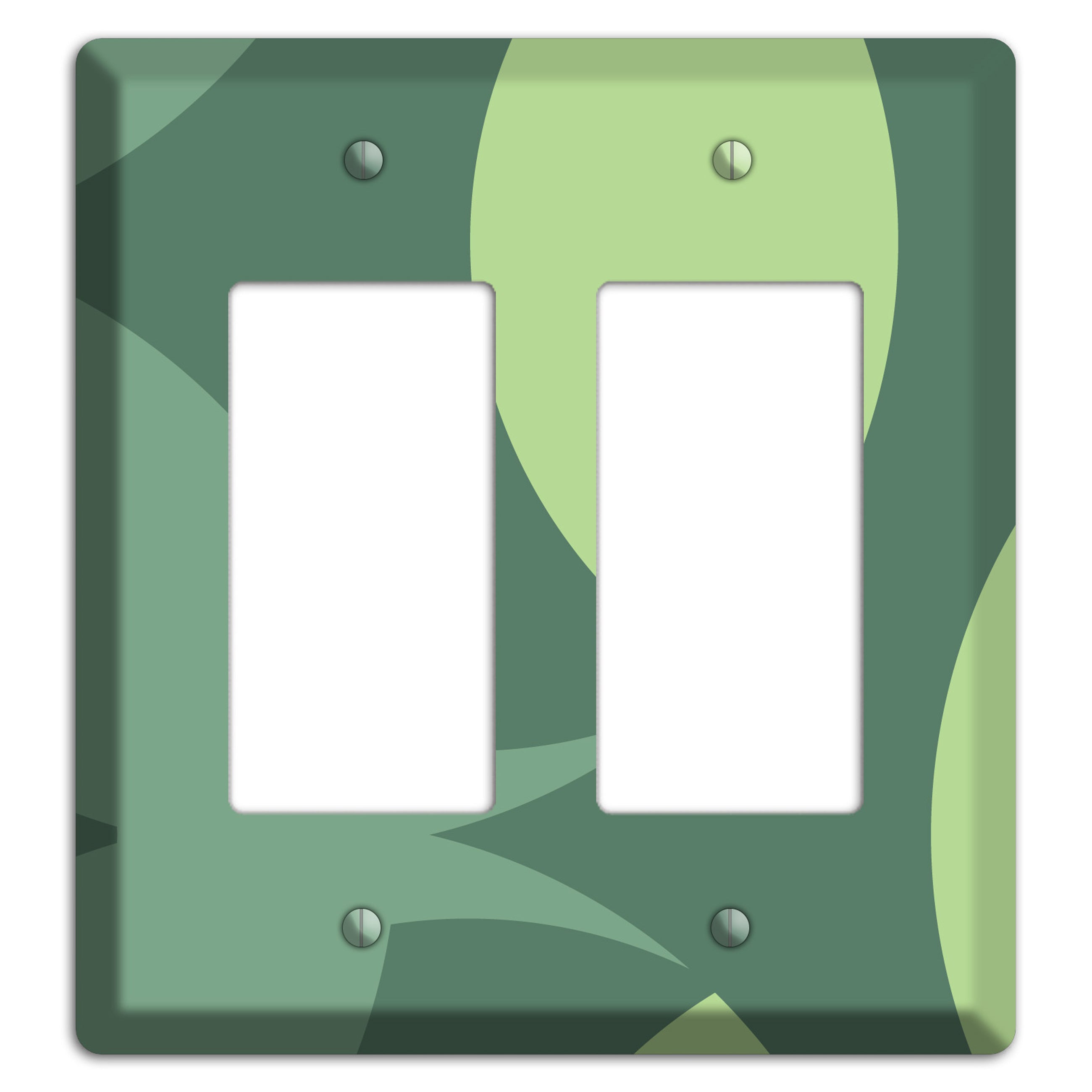 Green Abstract 2 Rocker Wallplate