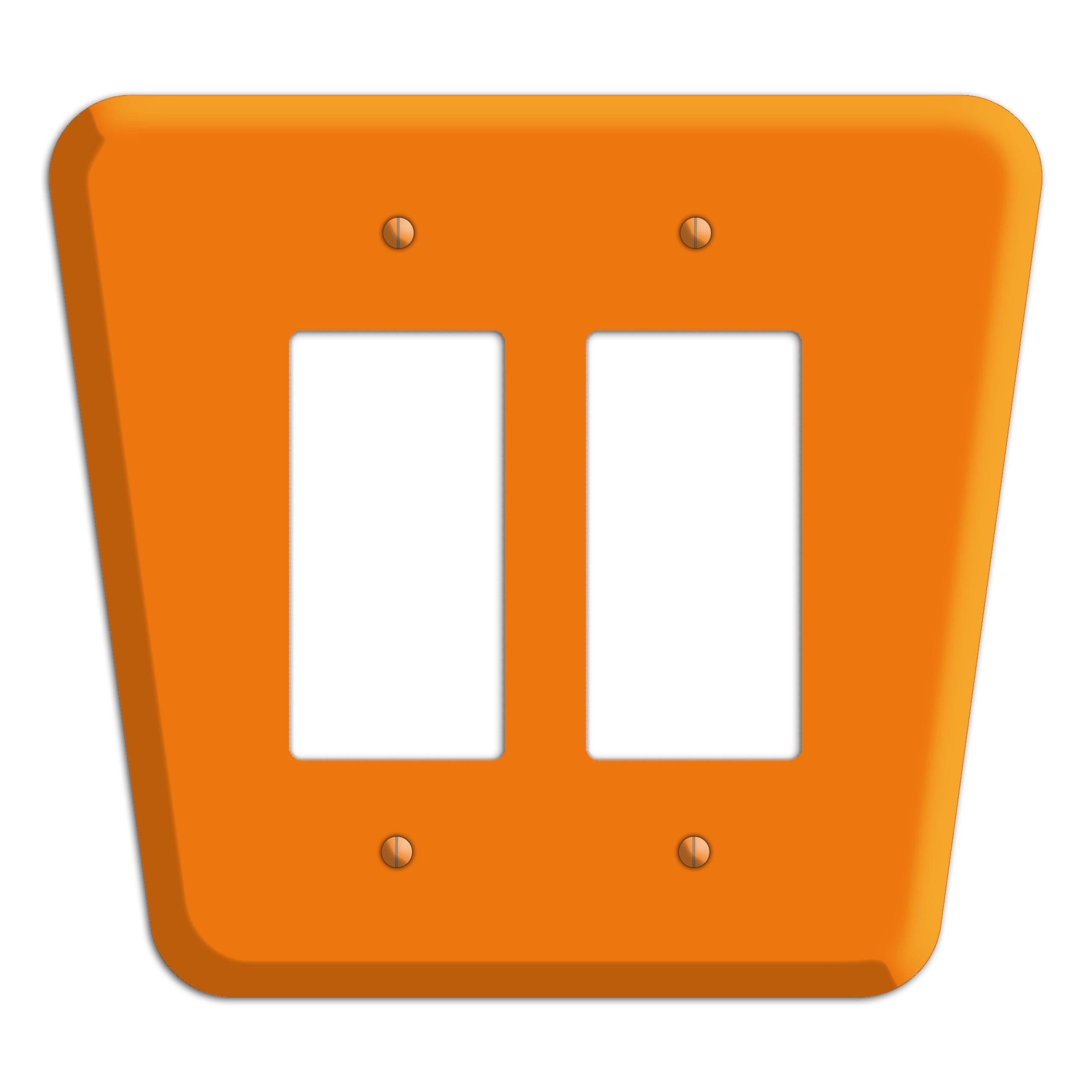 Pumpkin Mid-Century 2 Rocker Wallplate