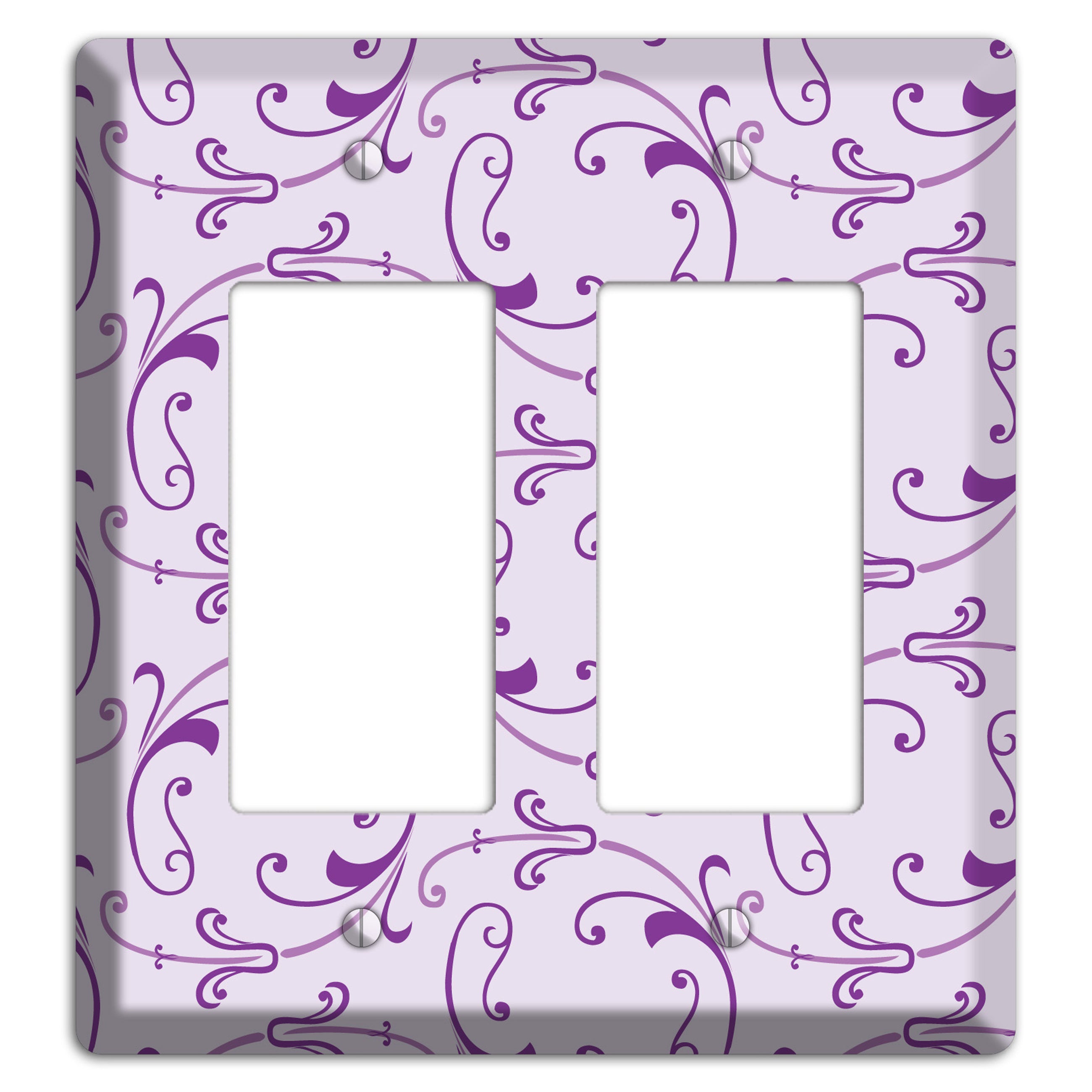 Lilac Victorian Sprig 2 Rocker Wallplate
