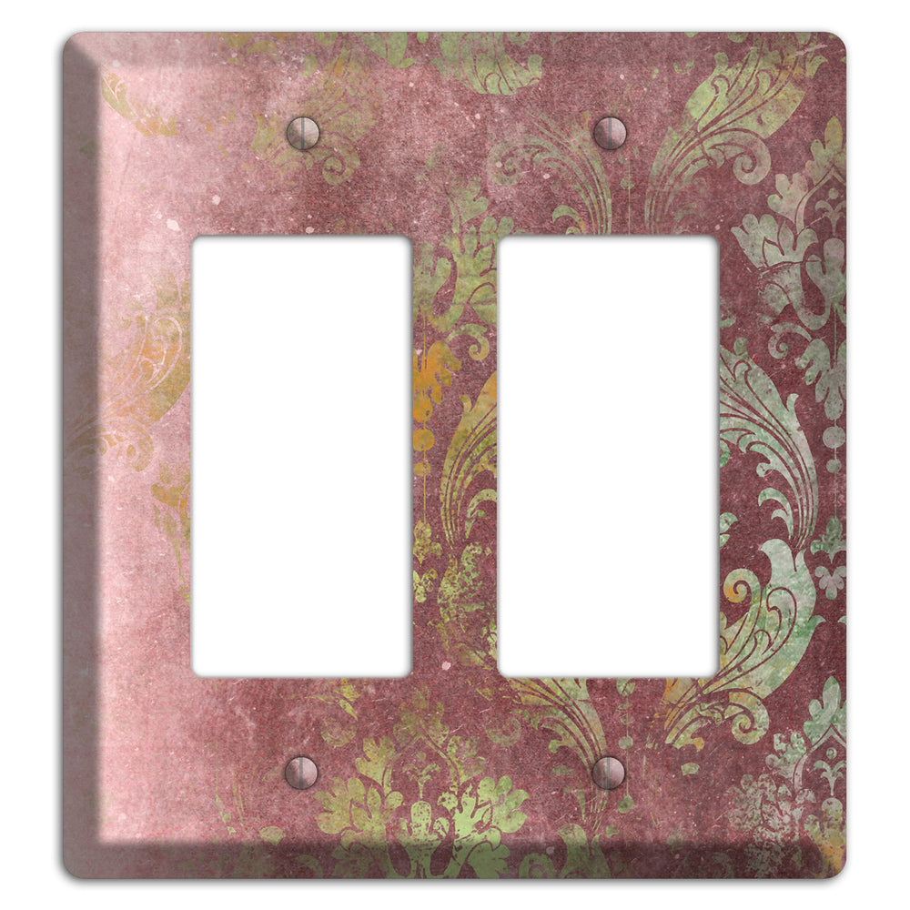 Roman Coffee Whimsical Damask 2 Rocker Wallplate
