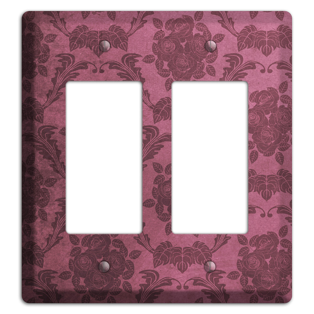 Turkish Rose Vintage Rose Damask 2 Rocker Wallplate