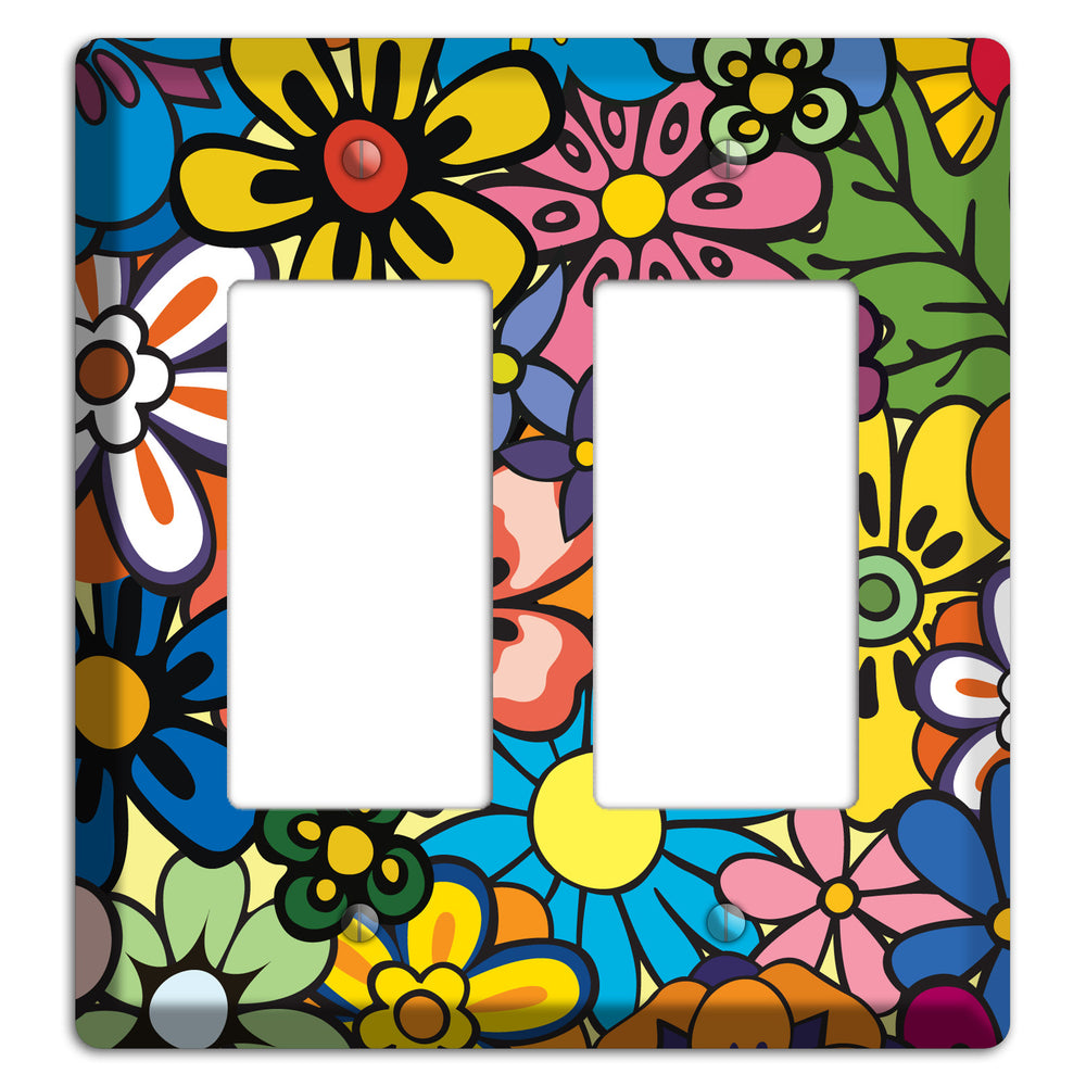 Flower Power 2 Rocker Wallplate