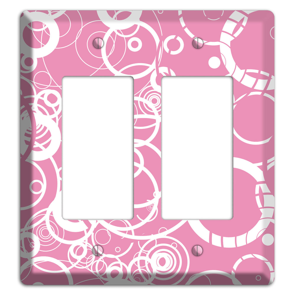 Light Pink Circles 2 Rocker Wallplate