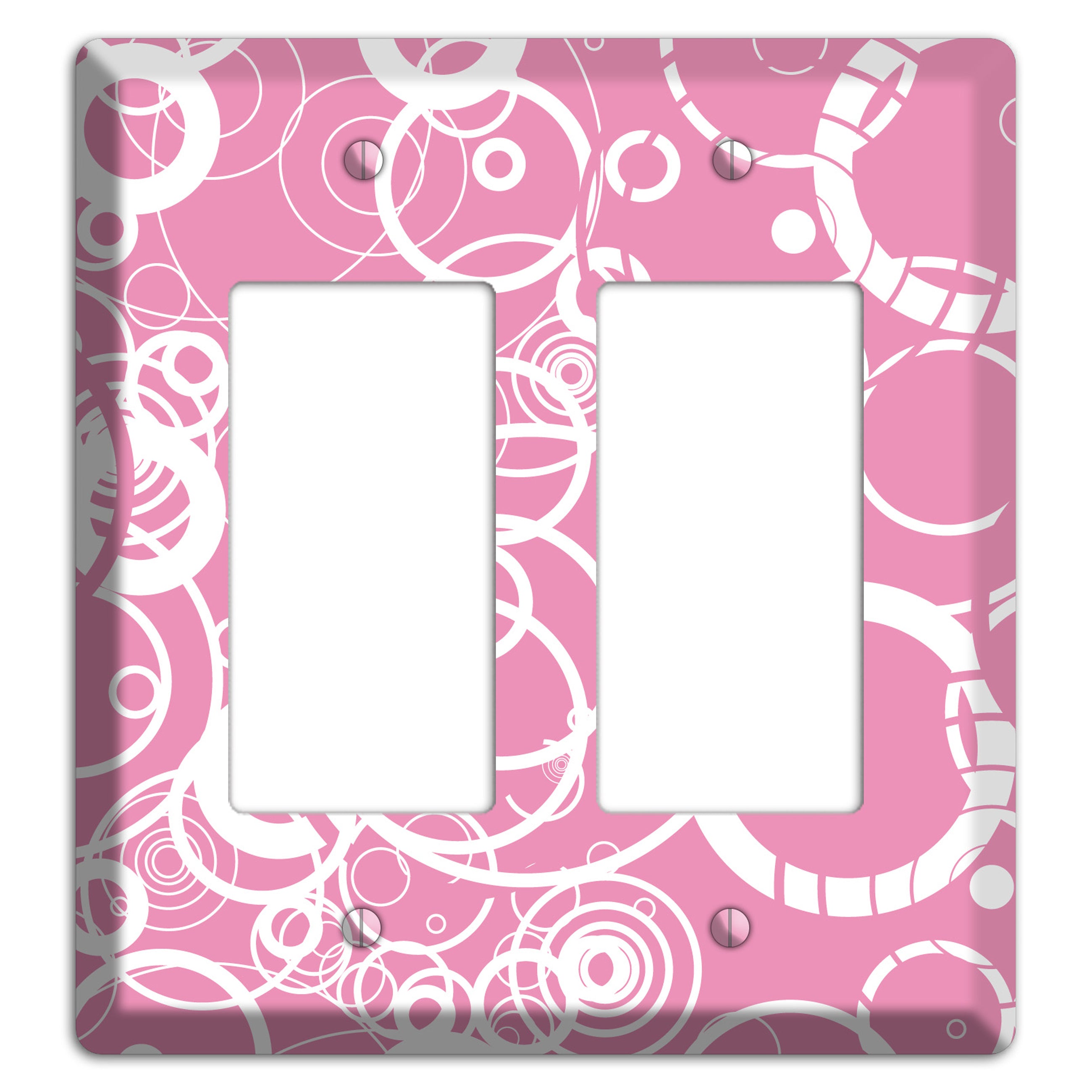 Light Pink Circles 2 Rocker Wallplate
