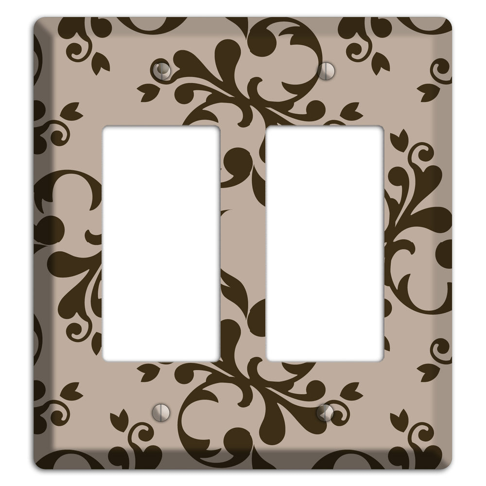 Beige Victorian Toile 2 Rocker Wallplate