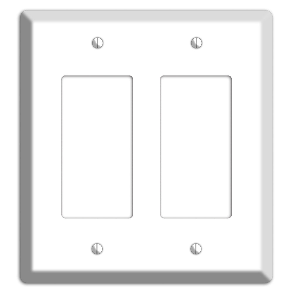 White Metal 2 Rocker Wallplate