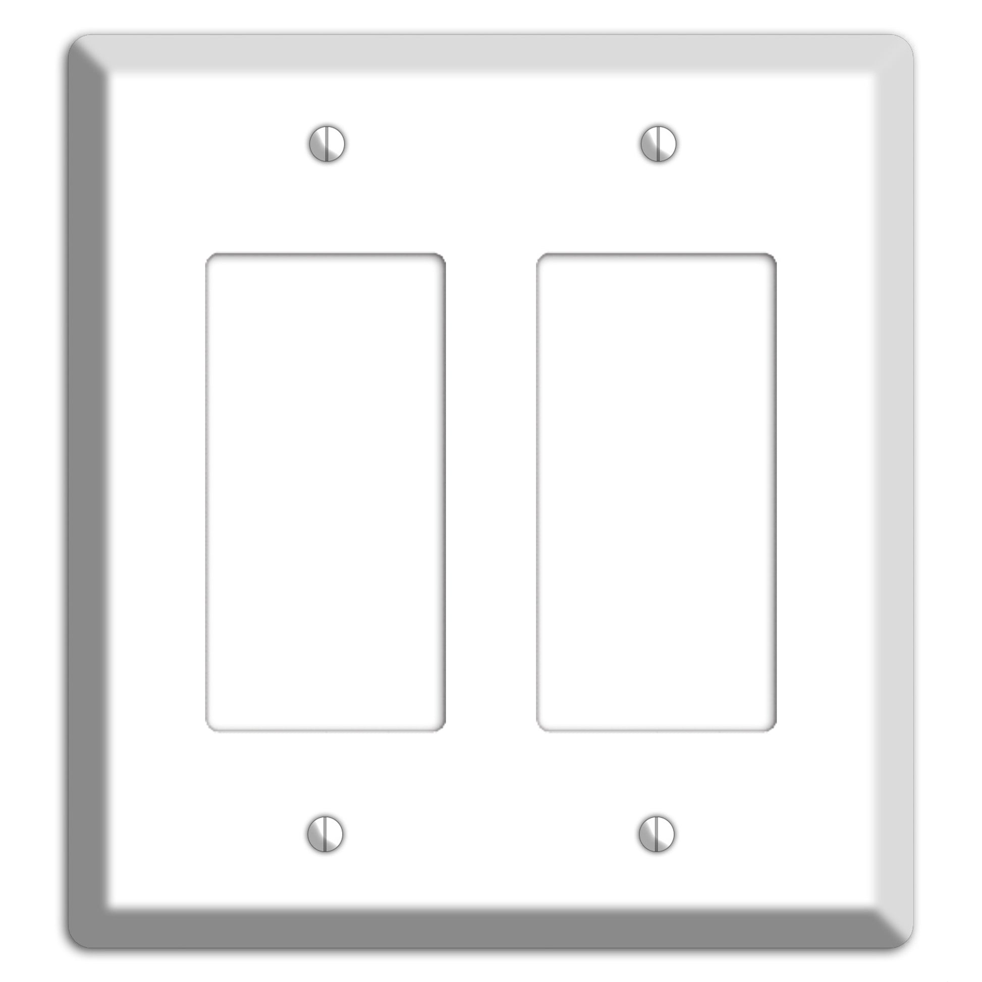 White Metal 2 Rocker Wallplate