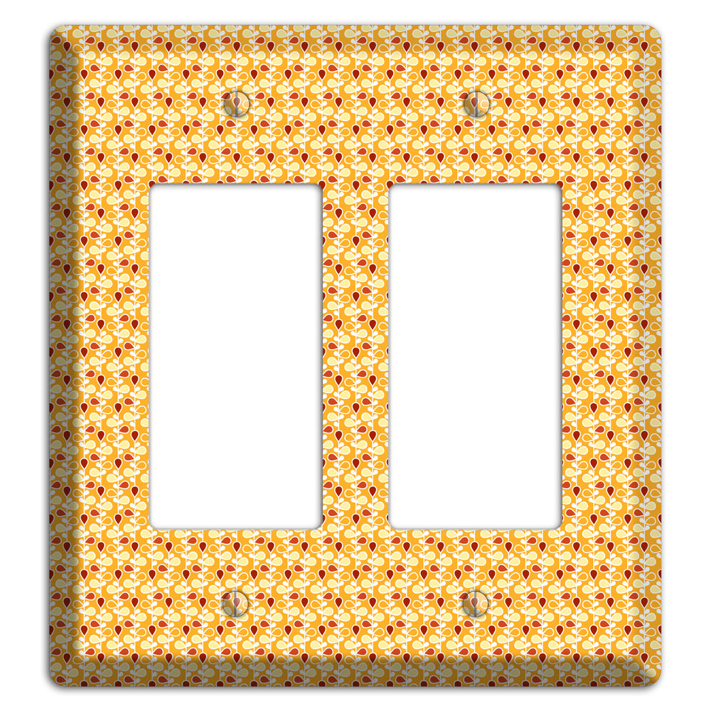 Tiny Yellow Teardrop Vine 2 Rocker Wallplate