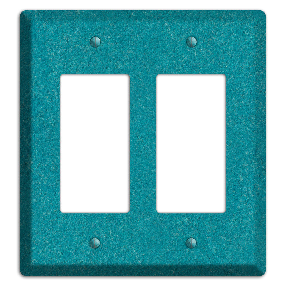 Stucco Teal 2 Rocker Wallplate