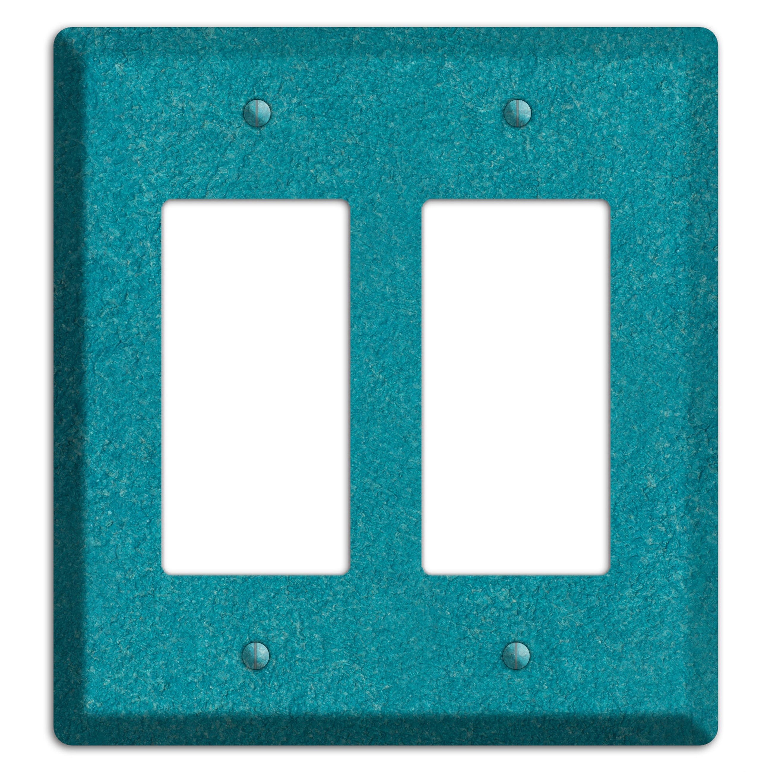 Stucco Teal 2 Rocker Wallplate