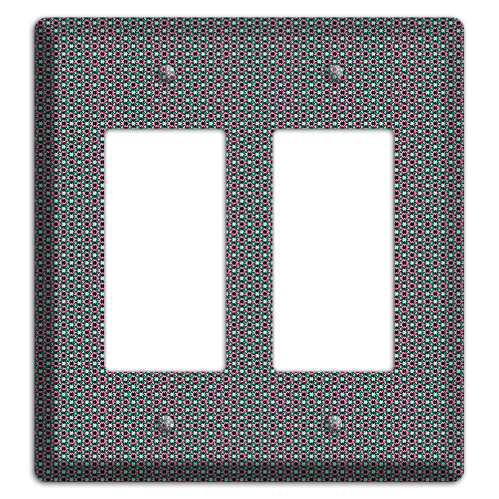 Green Red Grey Geometric 2 Rocker Wallplate